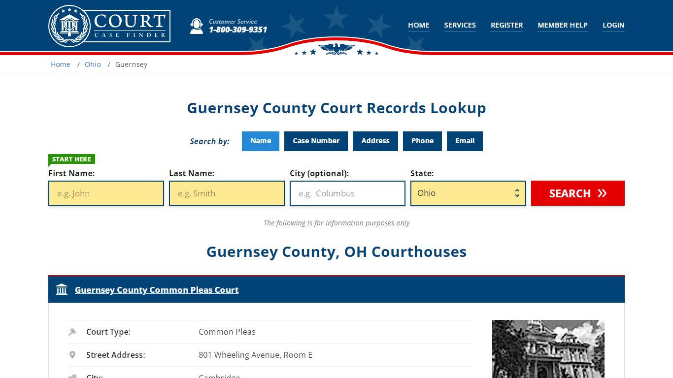 Guernsey County Court Records | OH Case Lookup